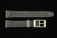 12mm Ladies Clear Replacement Watch Band Strap White Buckle fits SWATCH  watches