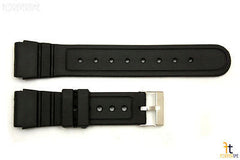 22mm for SEIKO M244 Divers Heavy Black Rubber Watch Band Strap Z-22
