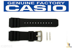 CASIO AMW-320R Original 20mm Black Rubber Watch Band Strap w/ 2 Pins AMW-330 AMW-330B