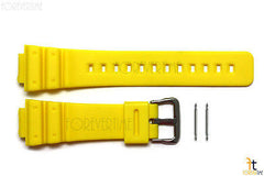 16mm Compatible Fits CASIO DW-6900 G-Shock  Yellow Rubber Watch BAND DW-6600 w/ 2 Pins