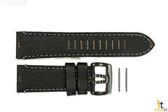 Luminox 1861.BO Valjoux Field Chrono 26mm Black Leather Watch Band Strap