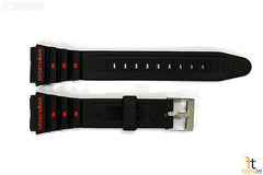 19mm fits Timex Ironman Triathlon Black Rubber Watch Band Strap