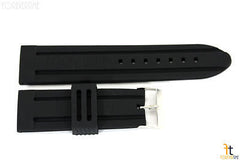 22mm Fits Kenneth Cole Black Silicon Rubber Watch BAND Strap