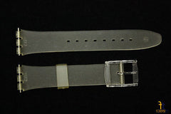17mm Frosted PVC Replacement Watch Band Strap Clear Buckle fit SWATCH watches
