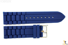 22mm Fits Fossil Navy Blue Silicon Rubber Watch BAND Strap