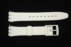 12mm Ladies White Soft PVC Replacement  Band Strap fits SWATCH watches