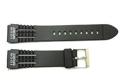 19mm fits Timex Ironman Triathlon Black Rubber Watch Band Strap w/ 2 Pins