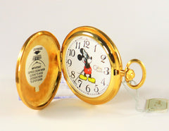Disney Mickey Mouse Pocket Watch made by COLIBRI Swiss Made Vintage Brand New