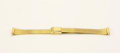 12mm - 14mm Ladies Stainless Steel Gold Plated Metal Watch Band Adjustable