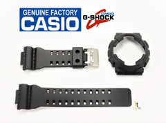 CASIO G-Shock GA-100MB Original Black Rubber Watch BAND & BEZEL Combo