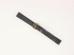 16mm Genuine Lizard Compatible with Cartier Tank Watch Band with 18kt Gold Plated Deployment Buckle