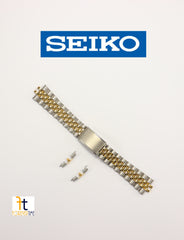 20mm SEIKO Men's Jubilee Z1596.1 Two-Tone Stainless Steel Gold Plated Watch Band