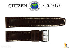 Citizen 59-R50237 Original Replacement 22mm Brown Leather Watch Band Strap