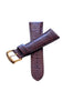 24mm Men's Citizen Genuine Leather Brown Textured Watch Band Strap