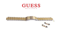 18mm Original GUESS Two-Tone Stainless Steel Gold Plated Watch Band Strap w/Links