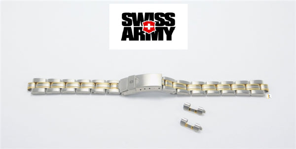 14mm Swiss Army Genuine Stainless Steel Two-Tone Officer's Ladies Watch Band
