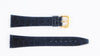 20mm Genuine Caiman Crocodile Dark Blue Textured Watch Band Strap