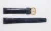 16mm Genuine Lizard Black Textured Watch Band Strap