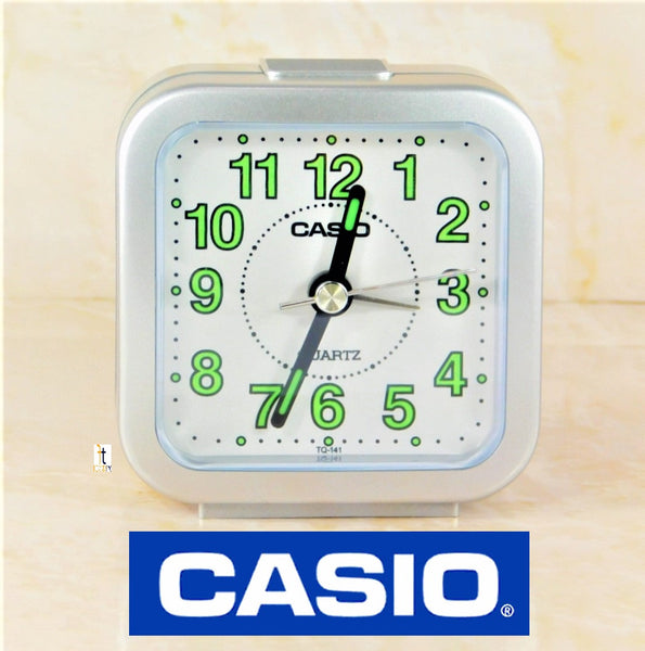 CASIO TQ-141 Beep Alarm Clock (Silver)