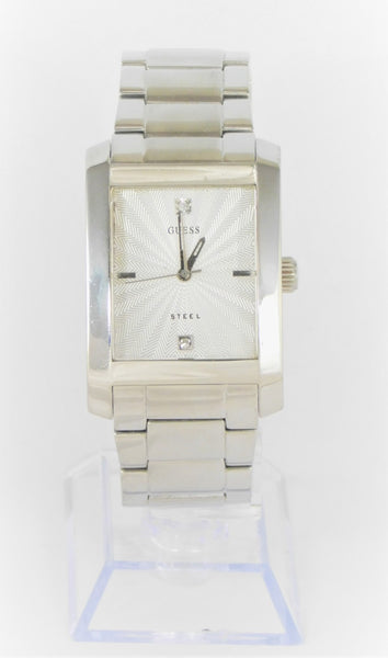 Pre-owned GUESS G101-49G Stainless Steel Large Unisex Watch 1990's Vintage