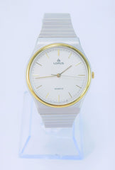 Lorus Watch Stainless Steel Gold Plated 1990's Brand New from Old Stock
