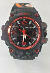 SKMEI Black and Red Men's Military G Style Sport Digital Analog LED Shock Quartz Watch