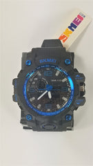 SKMEI Black and Blue Men's Military G Style Sport Digital Analog LED Shock Quartz Watch