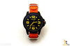 24mm Fits Luminox Nylon Woven Orange Watch Band Strap 4 Stainless Steel Rings - Forevertime77