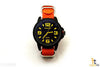 22mm Fits Luminox Nylon Woven Orange Watch Band Strap 4 Stainless Steel Rings - Forevertime77