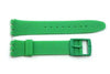 17mm Green Soft PVC Replacement Watch Band Strap fits SWATCH watches/ 2 pins - Forevertime77