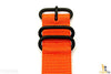 20mm Fits Luminox Nylon Woven Orange Watch Band Strap 4 Black S/S Rings - Forevertime77