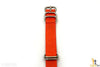 24mm Fits Luminox Nylon Woven Orange Watch Band Strap 4 Stainless Steel Rings - Forevertime77
