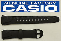 CASIO  W-751 Original 18mm BLACK Rubber Watch BAND Strap W-751