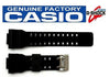 CASIO G-Shock GA-100CS-7AW 16mm Original Glossy Black Rubber Watch BAND Strap - Forevertime77
