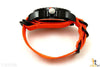 24mm Fits Luminox Nylon Woven Orange Watch Band Strap 4 Black S/S Rings - Forevertime77