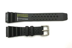 22mm Compatible With Citizens Black Rubber Waterproof Divers Watch Band Strap