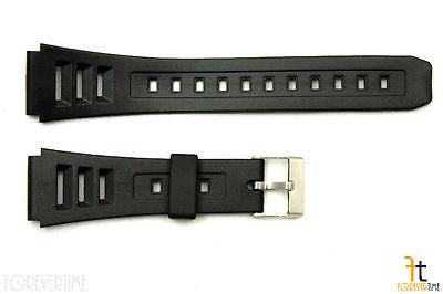 19mm fits CASIO W-71 BLACK Rubber Watch BAND Strap W-71MV W-86 - Forevertime77