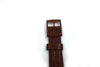 18mm Men's Padded Brown Leather Replacement Band Strap fits SWATCH watches - Forevertime77