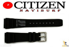 Citizen 59-L7055 Original Replacement 20mm Black Rubber Watch Band Strap