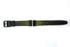 12mm Ladies Black / Yellow PVC Replacement Watch Band Strap fits SWATCH watches - Forevertime77