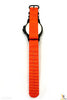 20mm Fits Luminox Nylon Woven Orange Watch Band Strap 4 Black S/S Rings - Forevertime77