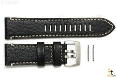 Luminox 1861 Field 26mm Black Leather Watch Band Strap w/ 2 Pins