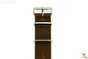 20mm Heavy Duty High End Fits Swiss Army Golden Brown Woven Watch Band 3 Loops - Forevertime77