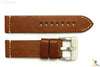 ALFA 20mm Genuine Brown Smooth Leather Watch Band Strap Anti-Allergic Heavy Duty - Forevertime77