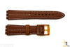 18mm Men's Brown Leather w/ White Stitches Band Strap fits SWATCH watches - Forevertime77