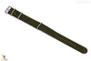 22mm Heavy Duty High End Olive Green Woven Fits Hamilton Watch Band 3 Loops - Forevertime77