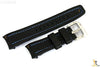 Luminox 5261 XCOR 24mm Black Leather Watch Band Blue Stitches w/ 2 Pins - Forevertime77