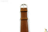 20mm Genuine Tan Pigskin Leather Stitched Watch Band Strap Silver Tone Buckle - Forevertime77