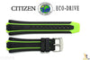 Citizen 59-S52813 Original Replacement Black/Green Rubber Watch Band Strap 59-S52501 - Forevertime77