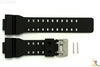 16mm Fits CASIO GDF-100BB G-Shock Black Rubber Watch Band w/2 Pins - Forevertime77